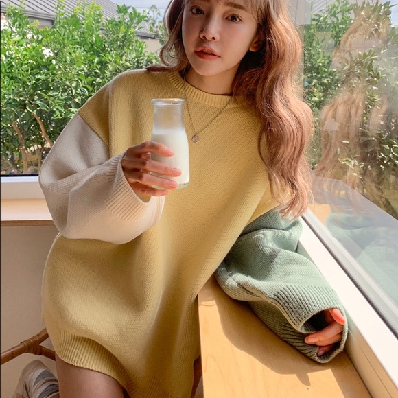 stylenanda Sweaters - Wool blend color block sweater